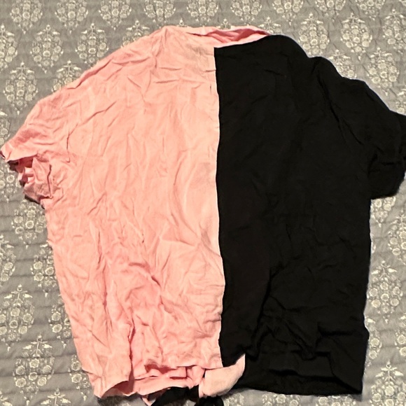 Hot Topic Two-Tone Black and Pink Shirt - Picture 5 of 5